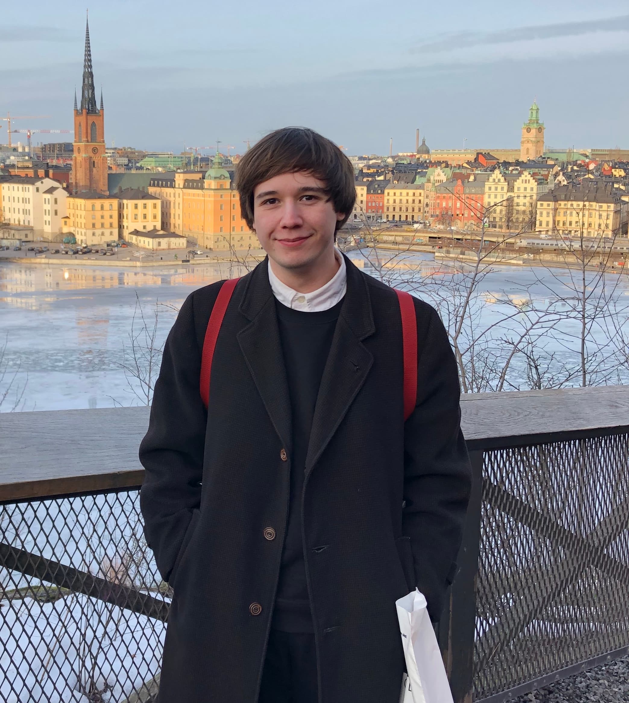 Pictures of Gustaf Grönlund in different settings.